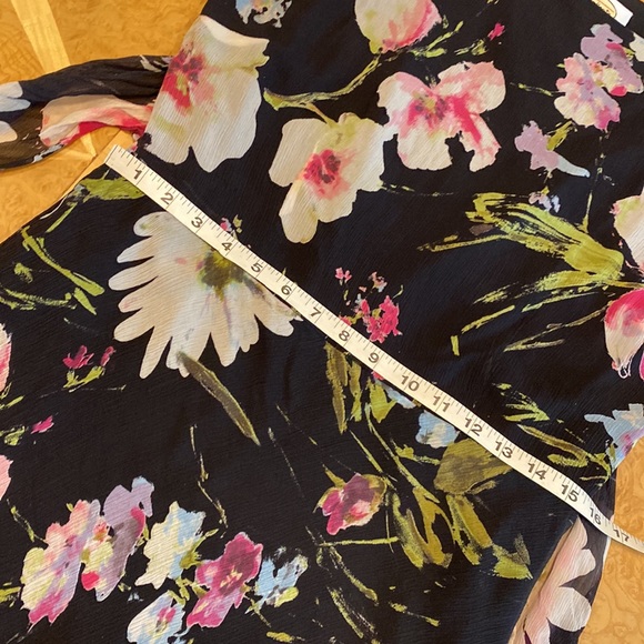 Talbots Vintage Floral Dress Pure Silk, Size 10 - Picture 14 of 14